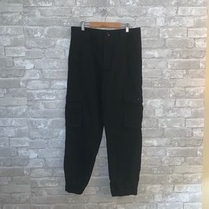 Black Cargo Joggers Size Large